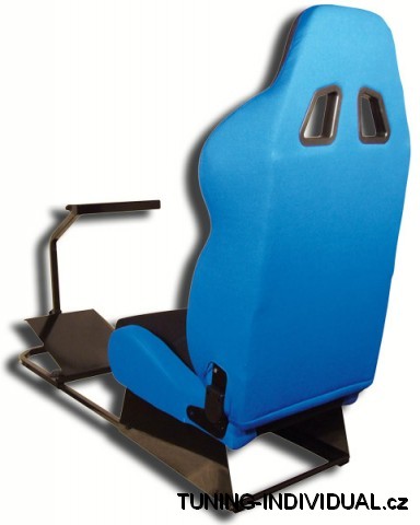 Seda�ka na hran� video her,konzole-simul�tor.L�tkov�,�erno-modr�