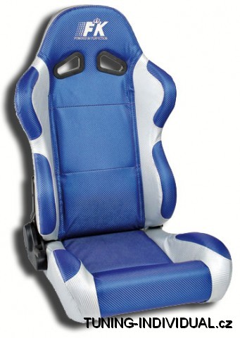 Sportovn� seda�ky Racing ko�enkov�, lev� a prav�. Modro-st��brn�