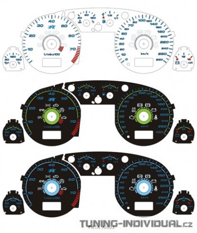 Plazmov� bud�ky Audi A4 0-280km/h / 7000rpm b�l� podklad