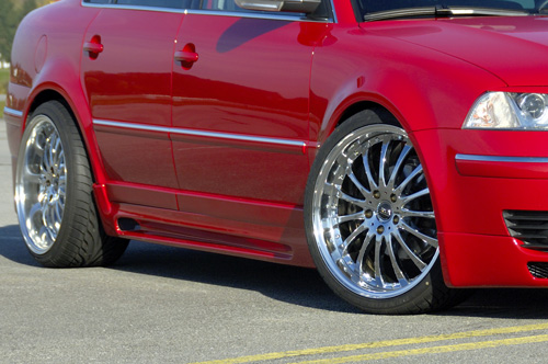 Rieger Tuning Bo�n� pr�h s prolisem a otvorem prav� Carbon-Look VW Passat 3BG