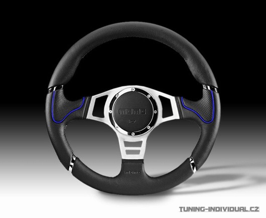 Sportovn� volant Momo Millenium Sport 350mm modr� lemov�n�