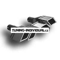 Dvojit� koncovky v�fuku Ulter Sport 2ks 2x100x125x70 mm, lev� i prav�