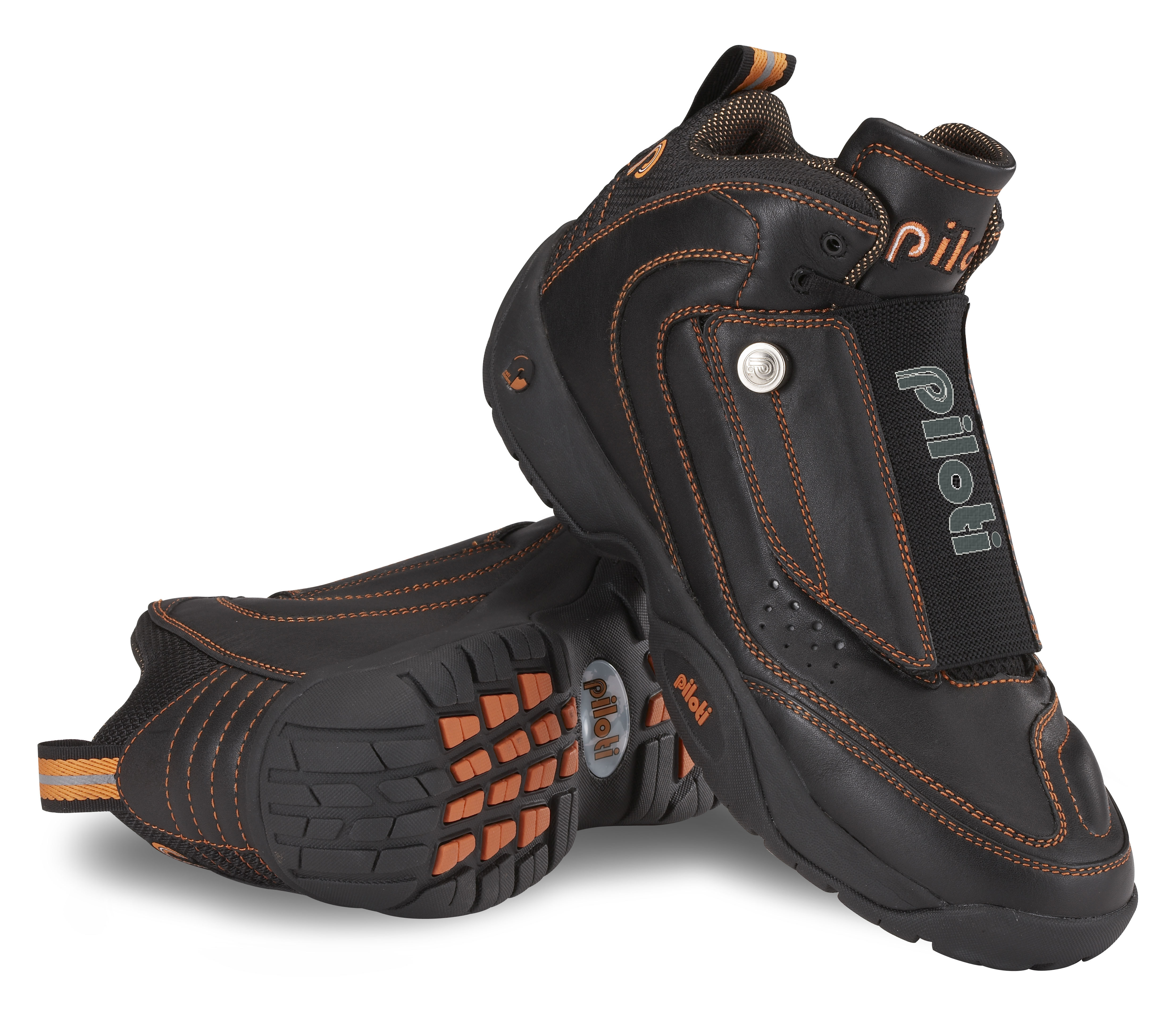 Piloti Moto 800 boty, �ern� s oran�ov�m pro�it�m