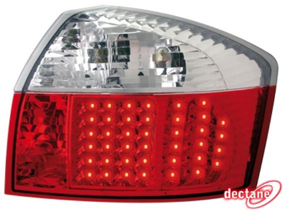 Zadn� sv�tla Audi A4 8E Lim. 01-04 �erven�/krystal LED