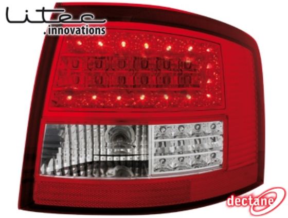 Zadn� sv�tla Audi A6 Avant 12/97-01/05 4B �erven�/krystal LED