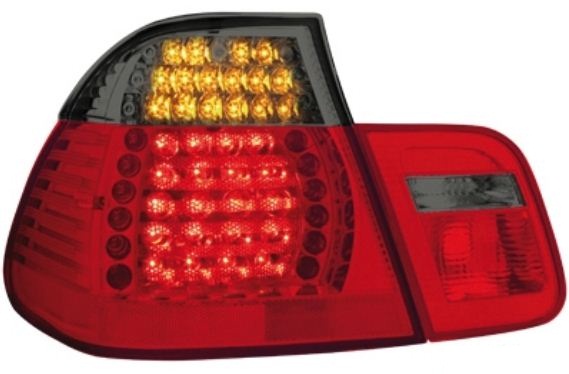 Zadn� sv�tla BMW E46 4D 02-04 �erven�/�ern� LED