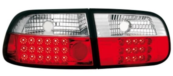 Zadn� sv�tla Honda Civic 92-95 3D �erven�/krystal LED