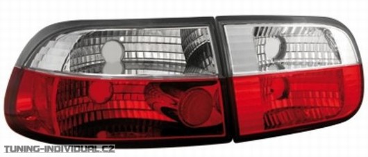 Zadn� sv�tla Honda Civic 92-95 3D �erven�/krystal
