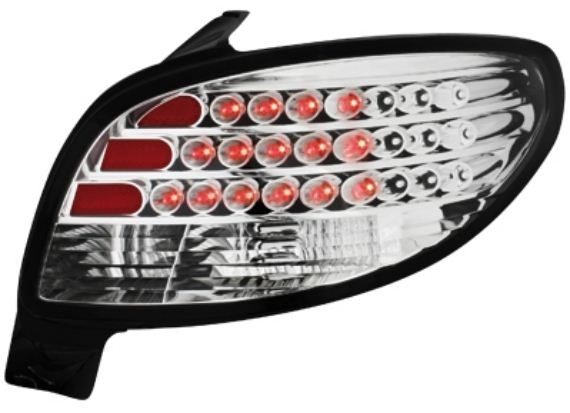 Zadn� sv�tla Peugeot 206cc 98-09 chrom LED