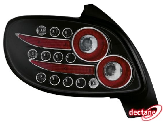 Zadn� sv�tla Peugeot 206cc 98-09 �ern� LED