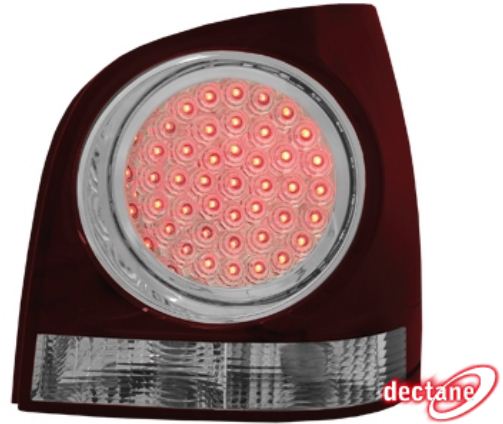 Zadn� sv�tla VW Polo 9N2 3+5T 01-05 �erven�/krystal LED