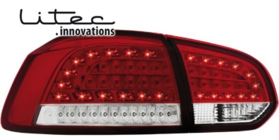 Zadn� sv�tla VW Golf VI �erven�/krystal LED