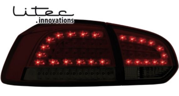 Zadn� sv�tla VW Golf VI �erven�/kou�ov� LED