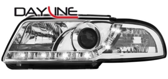 P�edn� sv�tla Audi A4 B5 99-01 chrom Devil Eyes