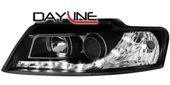 P�edn� sv�tla Audi A4 08HE Cabrio 02-05 �ern� Devil Eyes