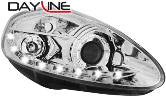 P�edn� sv�tla Fiat Punto 05+ chrom Devil Eyes