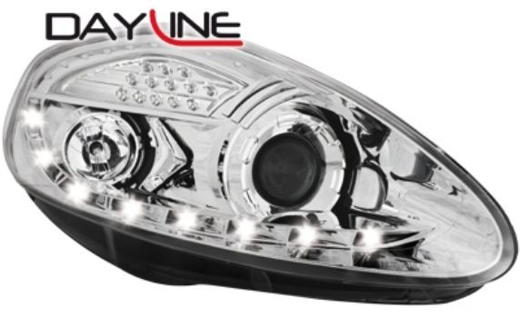 P�edn� sv�tla Fiat Punto 05+ chrom Devil Eyes