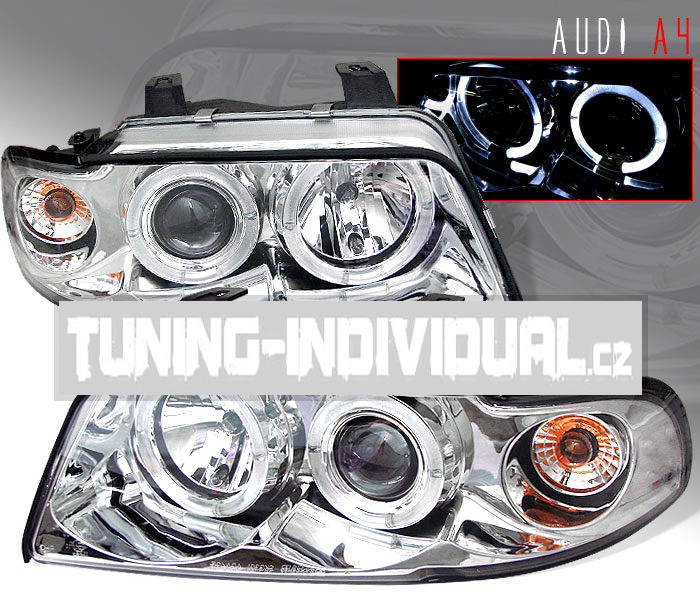 Audi A4 B5 96-98 - p�edn� �ir� Angel Eyes CHROME