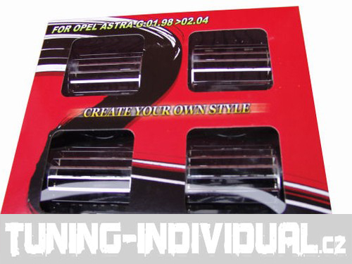 Opel Astra G - chromov� v�tr�ky topen� RACING FORCE