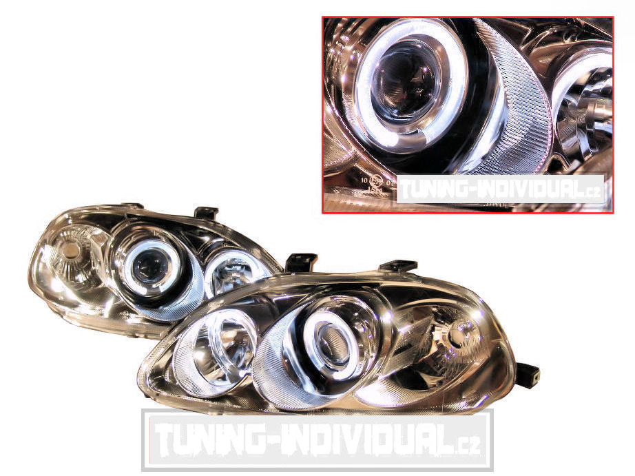 Honda Civic 96-98 - p�edn� Angel Eyes LIGHTNING CHROM