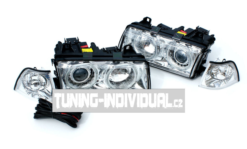 BMW E36 4D sedan/Compact/Touring - Angel Eyes CHROMOV� - DEPO