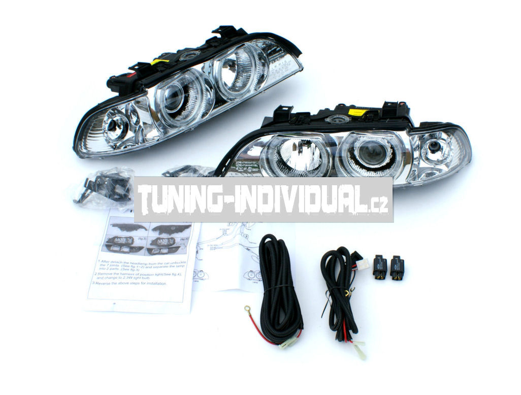 Bmw E39 - Angel Eyes CHROMOV� (pro vozy s orig. xenony)