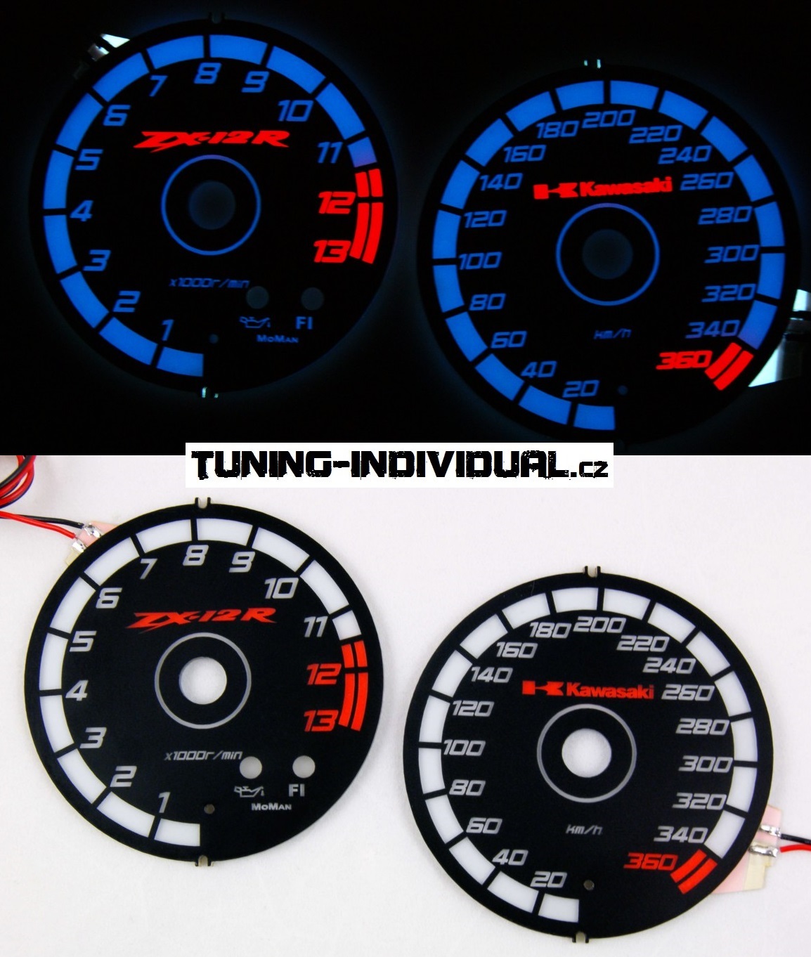 Indiglo bud�ky Kawasaki Ninja ZX-12R