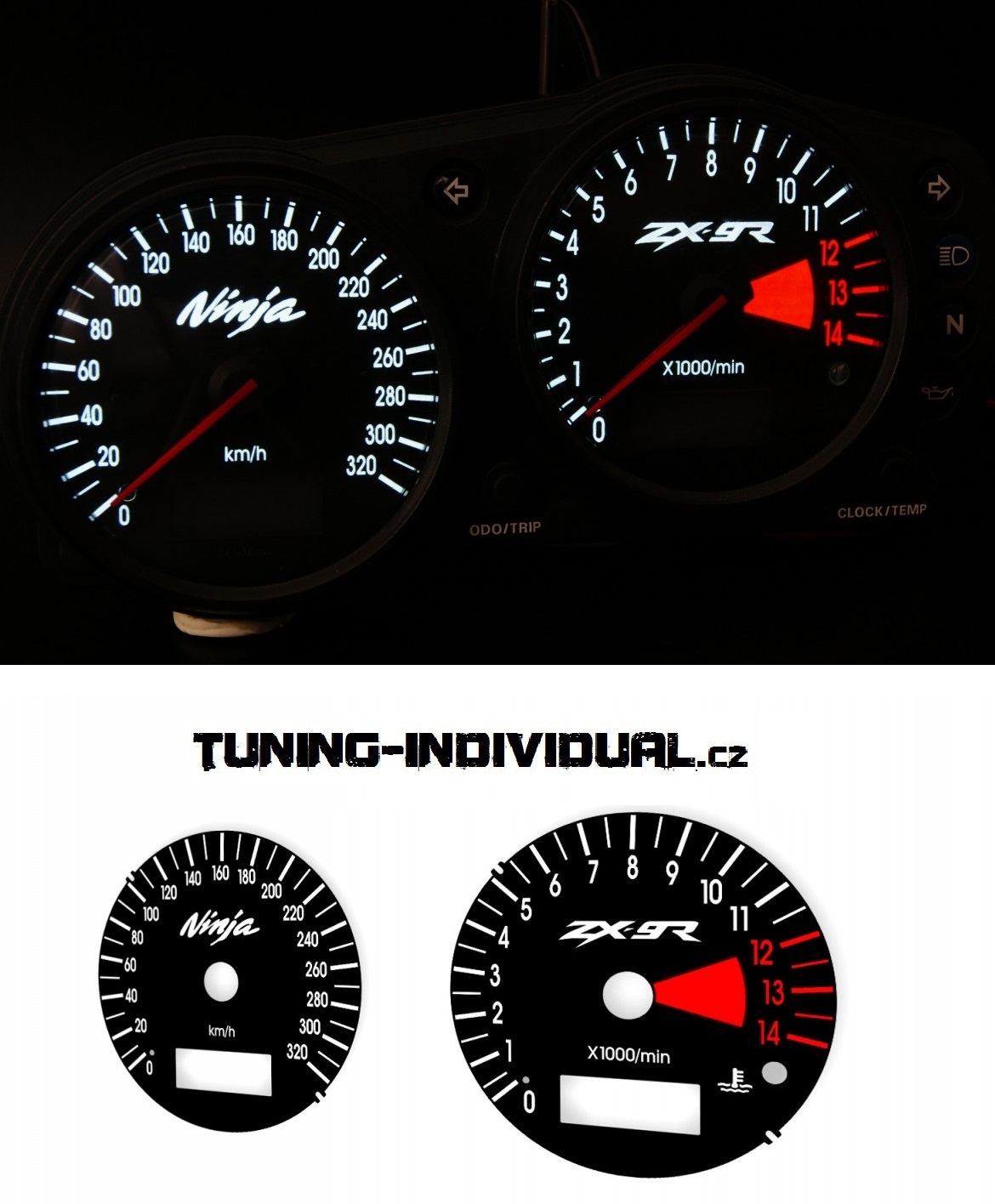 Indiglo bud�ky Kawasaki Ninja ZX-9R VZHLED 1