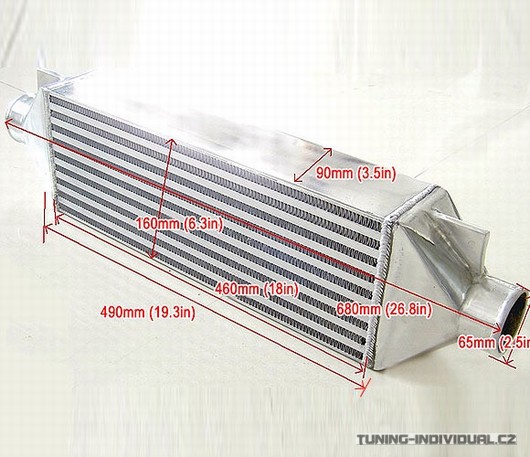 Intercooler 49x16x9 cm USA vhodn� tak� pro Honda