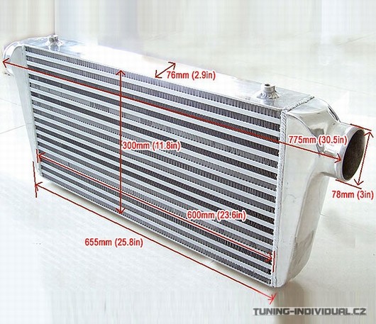 Intercooler 65,5x30x7,6 cm USA