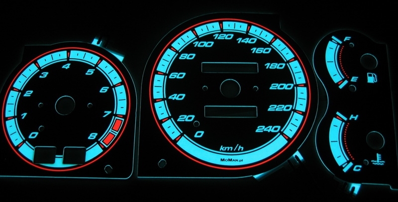 Indiglo polepy Mazda 323F BA