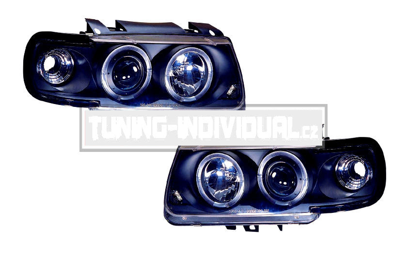VW Polo 6N 95-98 - p�edn� �ir� lampy Angel Eyes - �ERN�
