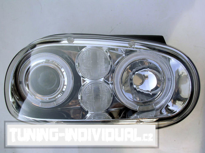 VW Golf 4 - p�edn� projektory Angel Eyes CHROME HLY
